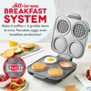 image:imageDash MultiMaker Family Mini Maker System  Dual Ceramic Nonstick Cooking Surfaces  BuiltIn Cord Wrap  Makes 4Inch Waffles  Aqua 8 PlatesAqua Maker  8 Plates