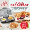 image:imageDash MultiMaker Family Mini Maker System  Dual Ceramic Nonstick Cooking Surfaces  BuiltIn Cord Wrap  Makes 4Inch Waffles  Aqua 8 PlatesCream Maker  6 Plates