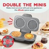 image:imageDash MultiMaker Family Mini Maker System  Dual Ceramic Nonstick Cooking Surfaces  BuiltIn Cord Wrap  Makes 4Inch Waffles  Aqua 8 PlatesCream Maker  6 Plates