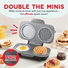 image:imageDash MultiMaker Family Mini Maker System  Dual Ceramic Nonstick Cooking Surfaces  BuiltIn Cord Wrap  Makes 4Inch Waffles  Aqua 8 PlatesLavender Maker  4 Plates