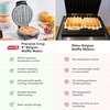 image:imageDash Precision Crisp Belgian Waffle Maker Electric Waffle Iron with Adjustable Temperature Dial Ceramic Nonstick Indicator Lights Compact Upright Storage 8Inch Stainless Steel