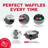 image:imageDash Precision Crisp Belgian Waffle Maker Electric Waffle Iron with Adjustable Temperature Dial Ceramic Nonstick Indicator Lights Compact Upright Storage 8Inch Stainless Steel