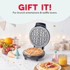 image:imageDash Precision Crisp Belgian Waffle Maker Electric Waffle Iron with Adjustable Temperature Dial Ceramic Nonstick Indicator Lights Compact Upright Storage 8Inch Stainless Steel