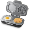 image:imageDash MultiMaker Family Mini Maker System  Dual Ceramic Nonstick Cooking Surfaces  BuiltIn Cord Wrap  Makes 4Inch Waffles  Aqua 8 PlatesCream Maker  6 Plates