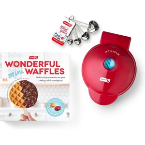 image:imageDASH DMWGS001RD Machine for Individual Paninis Hash Browns amp other Mini waffle maker 4 inch Red Gift SetRed Gift Set