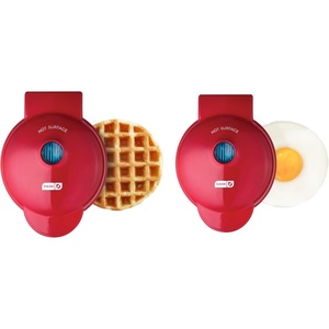 image:imageDash Mini Maker Set  Customized Treat Maker  Supports MultiFunction Cooking  Easy Cleanup and UserFriendly Design  Red  Waffle amp Griddle IronsRed