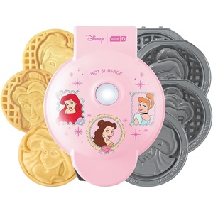 image:imageDisney  Dash Princess MultiMaker Mini Waffle Maker Ceramic Nonstick PinkPink