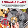 image:imageDisney  Dash Nightmare Before Christmas MultiMaker Mini Waffle Maker with Removable Plates Ceramic Nonstick Waffle Iron Jack Skellington Sally amp Oogie Boogie Indicator Light Recipe Guide