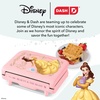 image:imageDisney  Dash Belle Storybook Waffle Maker Mini Waffle Iron Small Maker for Kids Beauty and the Beast Kitchen Stackable Collectible Disney Princess Gift Pink