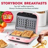 image:imageDisney  Dash Belle Storybook Waffle Maker Mini Waffle Iron Small Maker for Kids Beauty and the Beast Kitchen Stackable Collectible Disney Princess Gift Pink