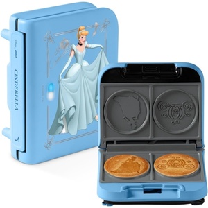 image:imageDisney  Dash Cinderella Storybook Pancake Maker Mini Pancake Maker for Kids Fairy Tale Princess Kitchen Stackable Collectible Disney Princess Breakfast Gift Blue