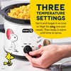 image:imageDash Peanuts Slow Cooker Set 2 Pack Electric Slow Cookers 7QT  2QT Snoopy Football Design HighLowWarm Removable Stoneware Pots Glass Lids