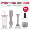 image:imageDash Cordless Immersion Blender Stainless Steel Blades French Grey
