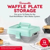 image:imageDash MultiMaker 14Plate Storage Case  Cabinet Organizer with Lid for Dash Mini Waffle Maker Plates MultiMaker Mini System Removable Plate Storage Stackable Countertop Organizer
