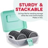 image:imageDash MultiMaker 14Plate Storage Case  Cabinet Organizer with Lid for Dash Mini Waffle Maker Plates MultiMaker Mini System Removable Plate Storage Stackable Countertop Organizer