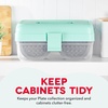image:imageDash MultiMaker 14Plate Storage Case  Cabinet Organizer with Lid for Dash Mini Waffle Maker Plates MultiMaker Mini System Removable Plate Storage Stackable Countertop Organizer