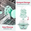 image:imageDash Rapid Egg Cooker 7 Hard Boiled Eggs with Cutter amp Tongs WhiteAqua 7 Egg