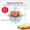 image:imageDash Rapid Egg Cooker 7 Hard Boiled Eggs with Cutter amp Tongs WhiteAqua 7 Egg