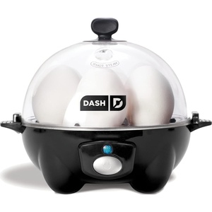 image:imageDash Rapid Egg Cooker 7 Hard Boiled Eggs with Cutter amp Tongs WhiteBlack 6 Egg
