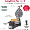 image:imageDash Dual Flip Belgian Waffle Maker Makes 2 at Once Stainless Steel
