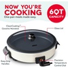 image:imageDASH Family Size Electric Skillet with Lid 6Quart Ceramic Forged IronCream