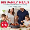 image:imageDASH Family Size Electric Skillet with Lid 6Quart Ceramic Forged IronForged Iron