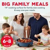 image:imageDASH Family Size Electric Skillet with Lid 6Quart Ceramic Forged IronNavy