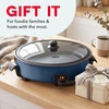 image:imageDASH Family Size Electric Skillet with Lid 6Quart Ceramic Forged IronNavy