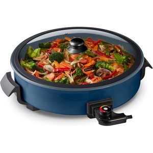 image:imageDASH Family Size Electric Skillet with Lid 6Quart Ceramic Forged IronNavy